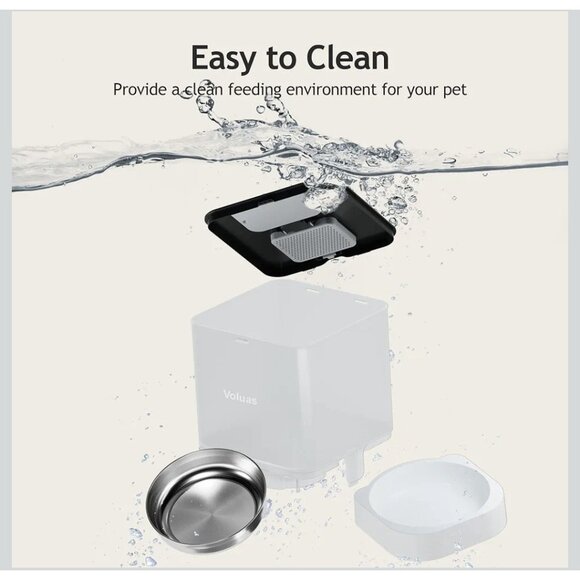 NEW VOLUAS Automatic Pet Feeder for Cats and Dogs 4.0L - White Opaque - Picture 16 of 16